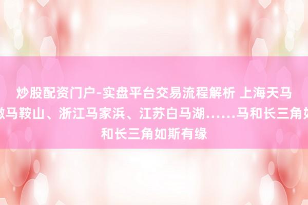 炒股配资门户-实盘平台交易流程解析 上海天马山、安徽马鞍山、浙江马家浜、江苏白马湖……马和长三角如斯有缘